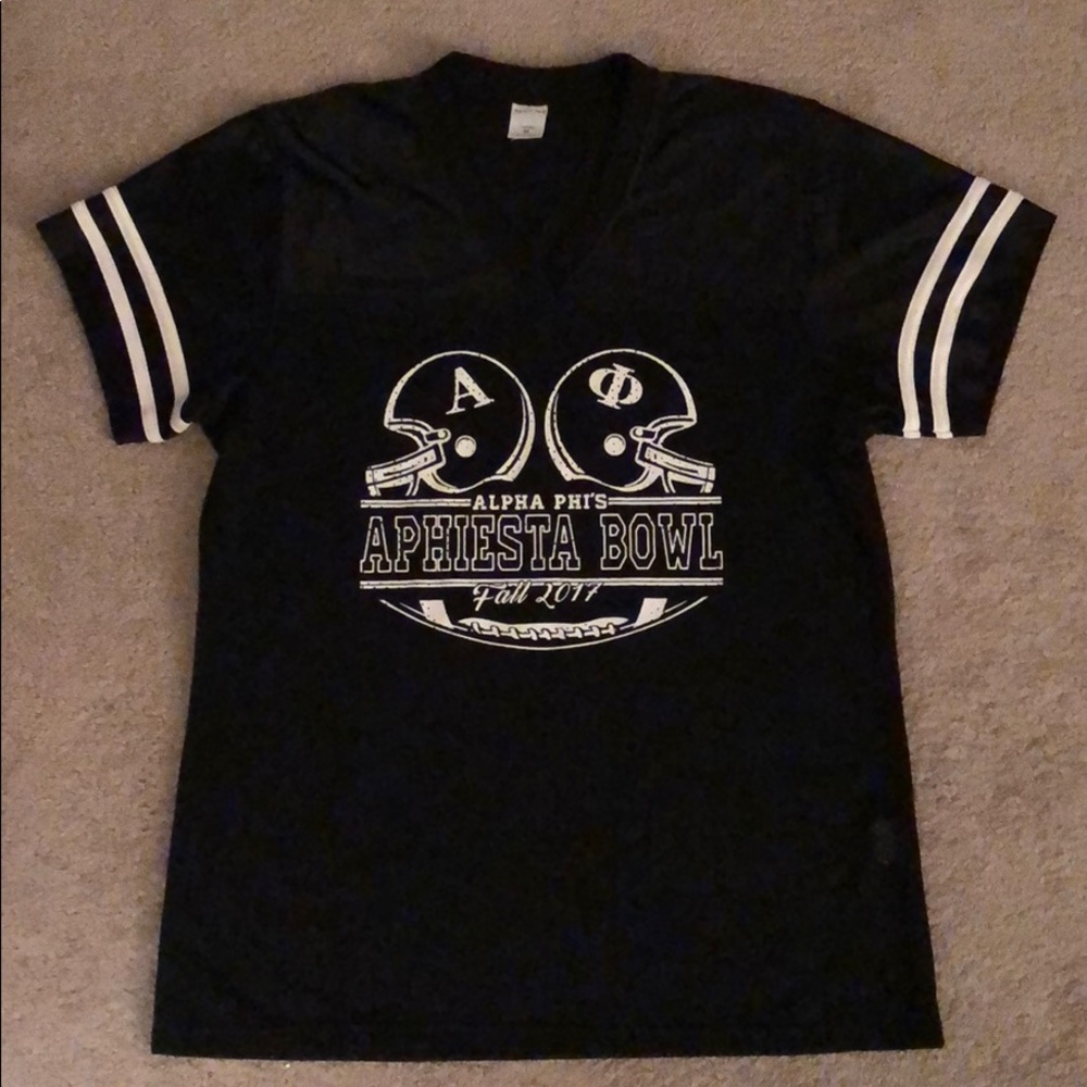 Alpha Phi Black Football Jersey